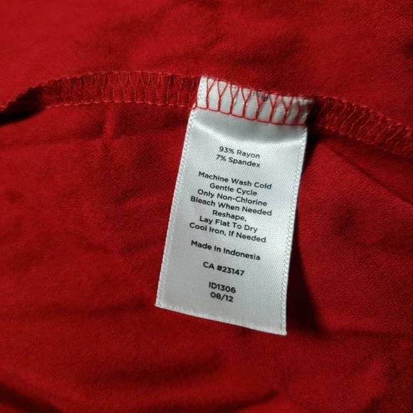 Talbots Women's size Large Red Long Sleeve Dress AS IS - Picture 8 of 8